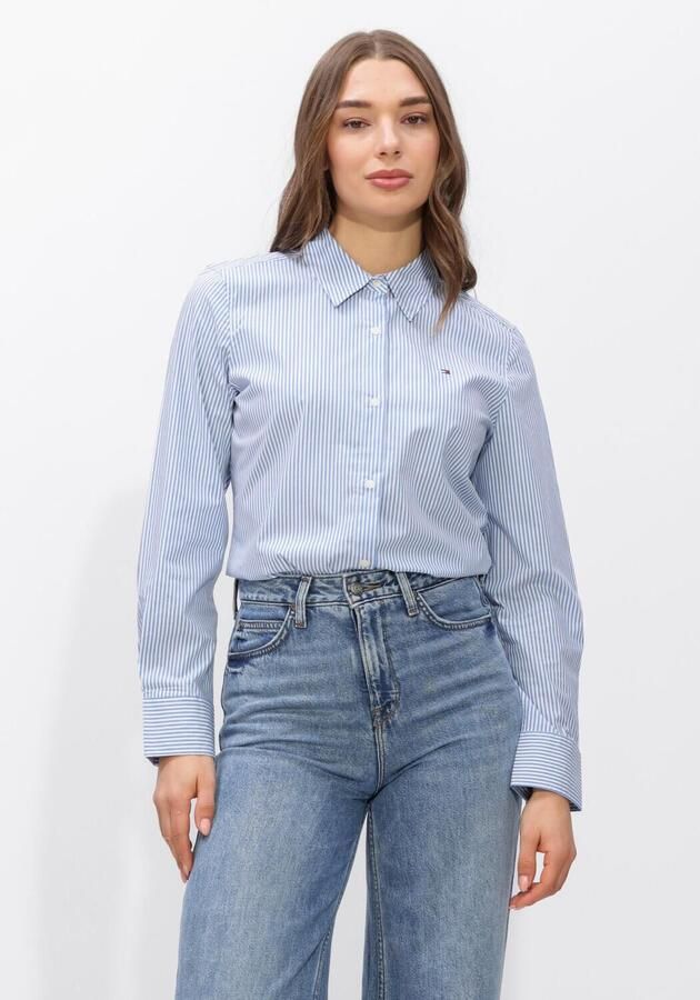 TOMMY HILFIGER Dames Blouses Ess Poplin Regular Shirt Lichtblauw