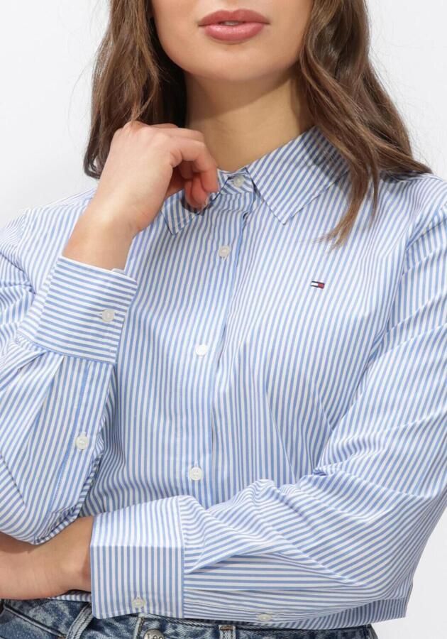 TOMMY HILFIGER Dames Blouses Ess Poplin Regular Shirt Lichtblauw - Foto 4