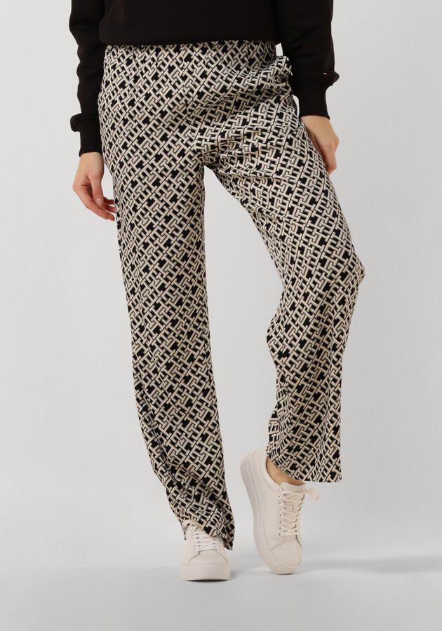 Tommy Hilfiger Monogram Viscose Broek Relaxte Pasvorm Beige Dames - Foto 3