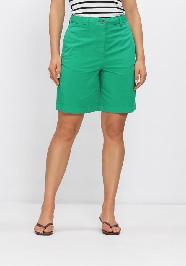 TOMMY HILFIGER Dames Broeken Co Gmd Blend Chino Short Groen