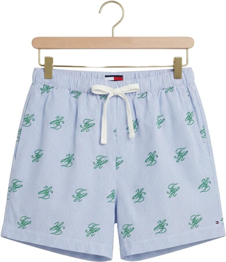 Tommy Hilfiger relaxed fit short met gestikt logo van linnenmix - Foto 2