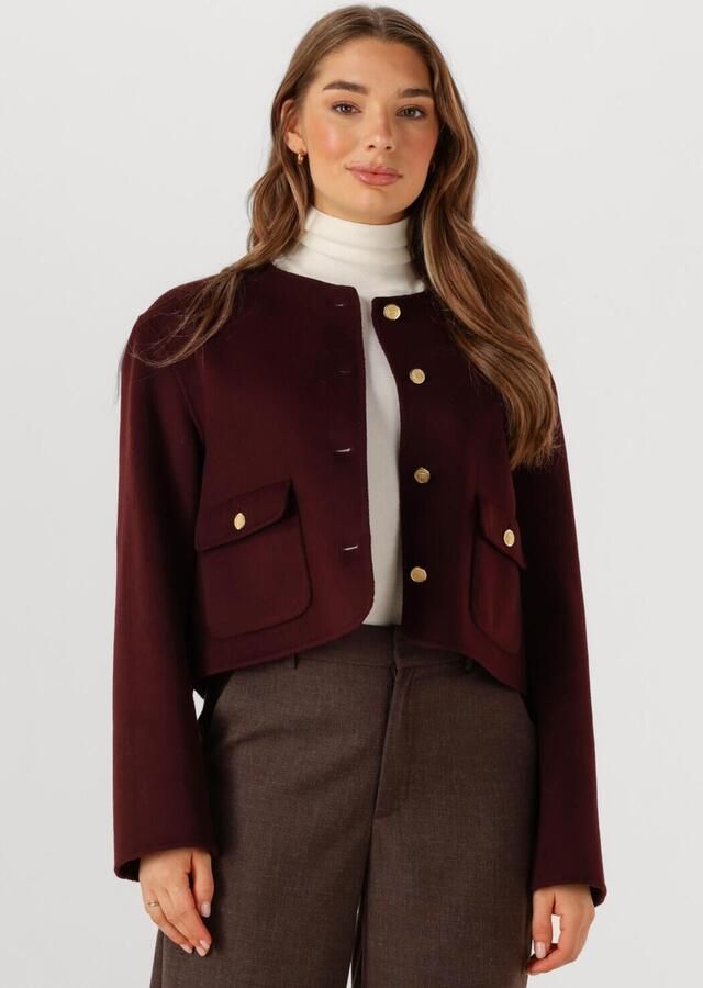 TOMMY HILFIGER Dames Jassen Df Wool Blend Reg Lady Jacket Bordeaux - Foto 4