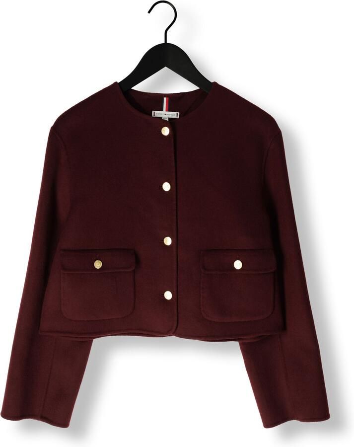 TOMMY HILFIGER Dames Jassen Df Wool Blend Reg Lady Jacket Bordeaux