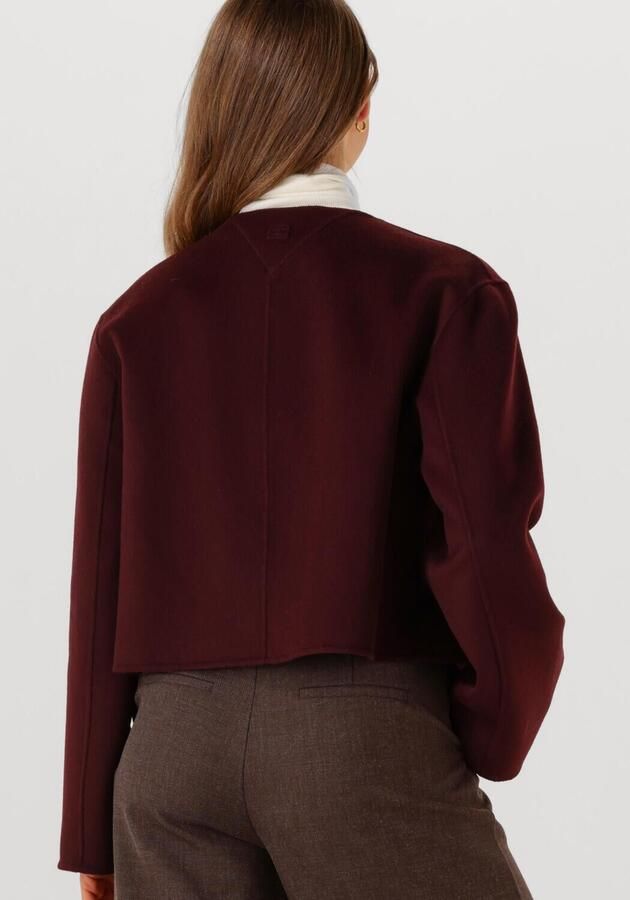 TOMMY HILFIGER Dames Jassen Df Wool Blend Reg Lady Jacket Bordeaux - Foto 2