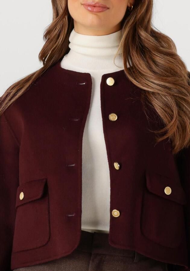 TOMMY HILFIGER Dames Jassen Df Wool Blend Reg Lady Jacket Bordeaux - Foto 3
