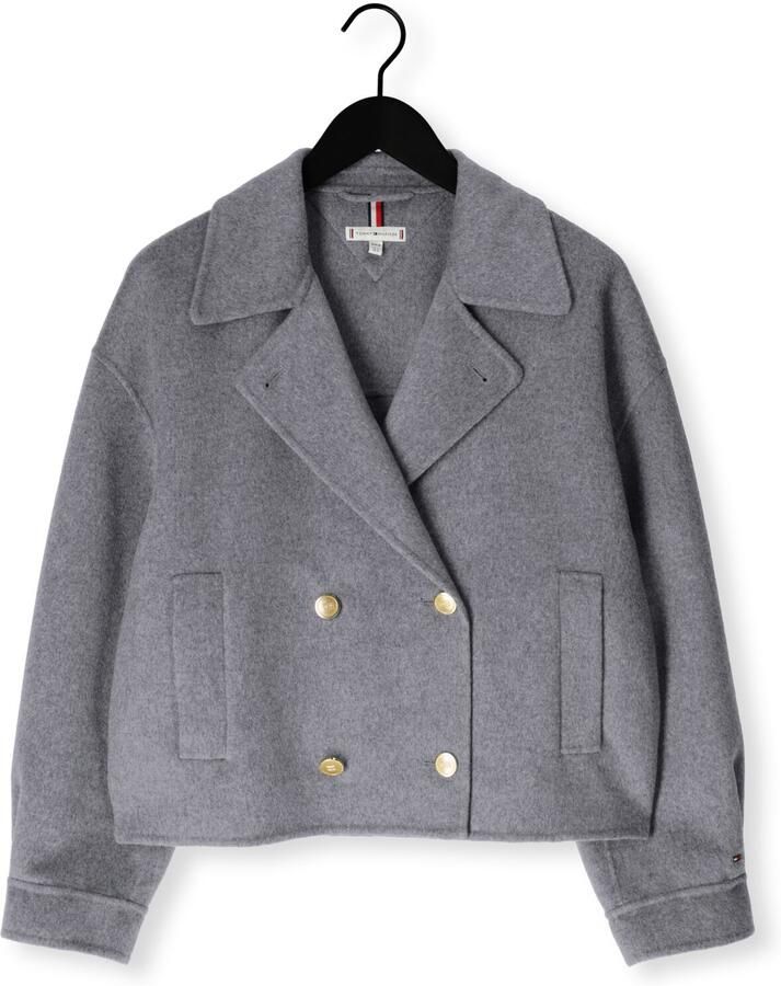 TOMMY HILFIGER Dames Jassen Df Wool Gold Button Peacoat Grijs - Foto 2