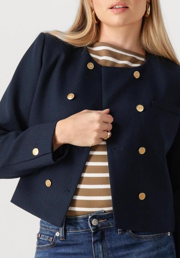 TOMMY HILFIGER Dames Jassen Preppy Texture Lady Jacket Donkerblauw - Foto 3