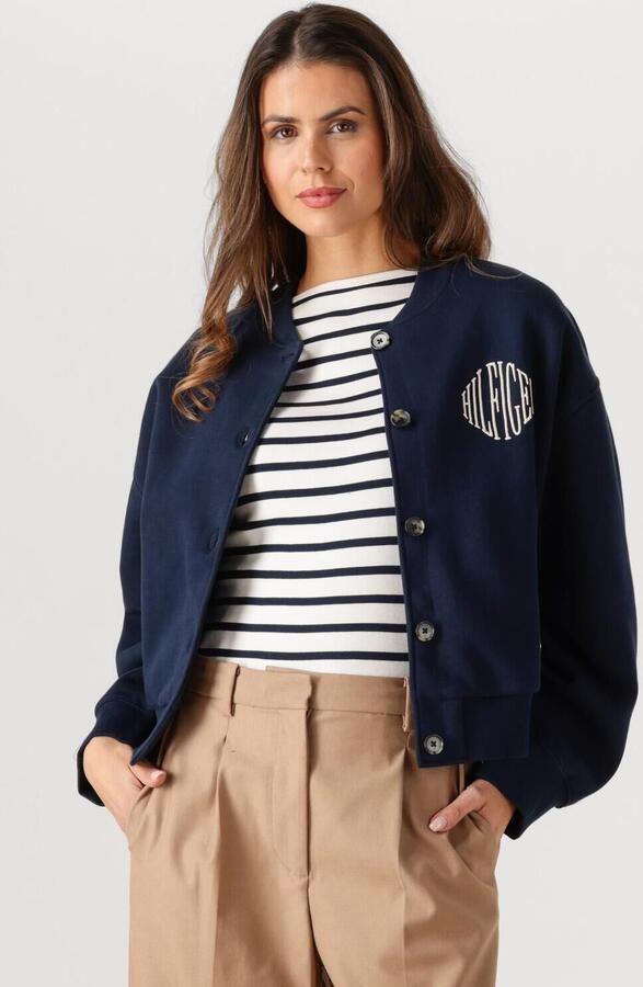 TOMMY HILFIGER Dames Jassen Varsity Fleece Bomber Donkerblauw