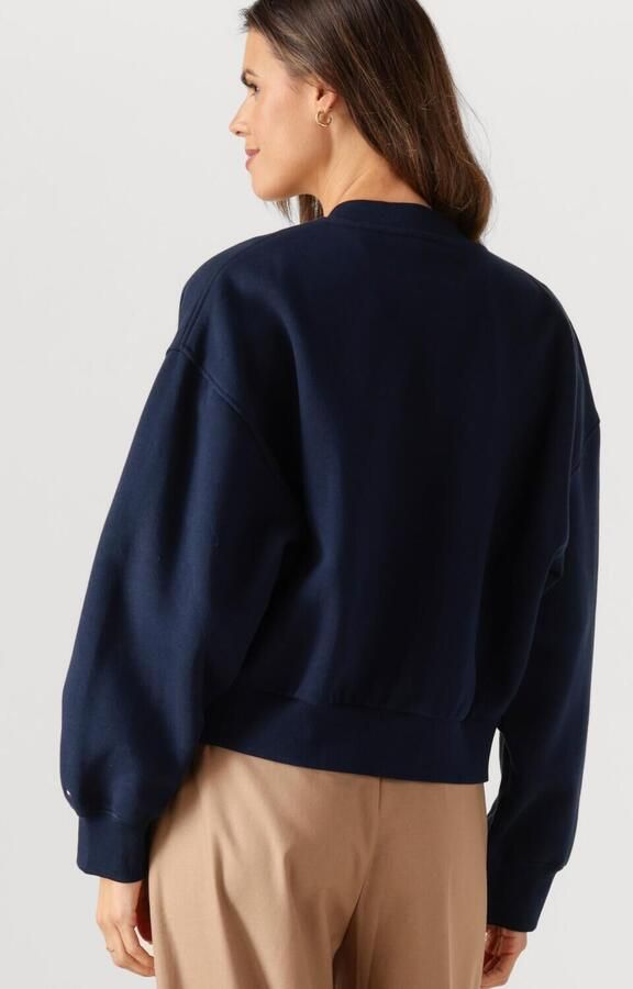 TOMMY HILFIGER Dames Jassen Varsity Fleece Bomber Donkerblauw - Foto 4