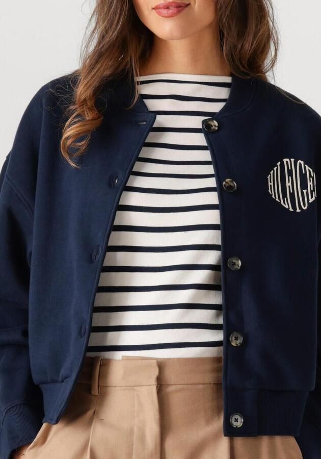 TOMMY HILFIGER Dames Jassen Varsity Fleece Bomber Donkerblauw - Foto 3