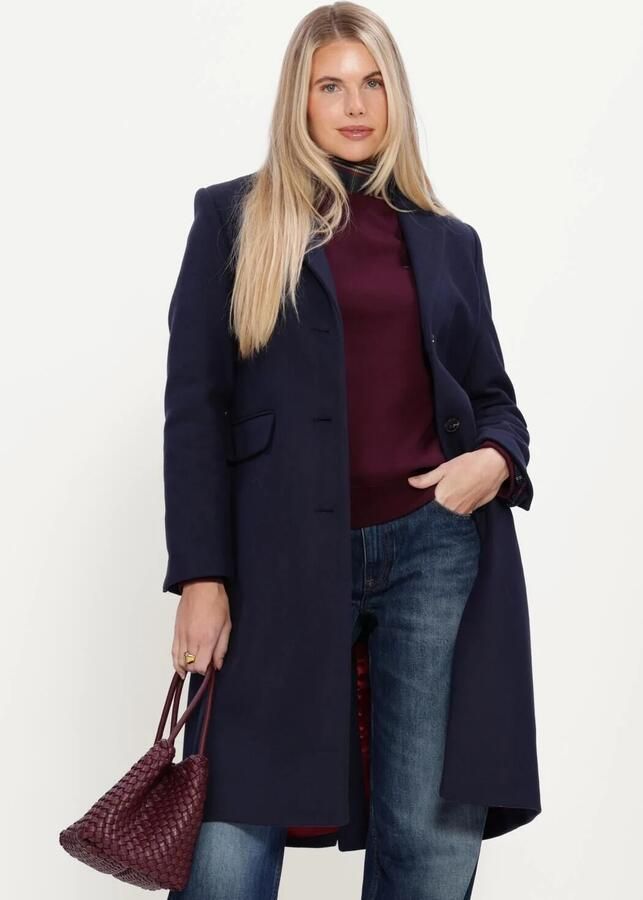 TOMMY HILFIGER Dames Jassen Wool Classic Sb Coat Donkerblauw