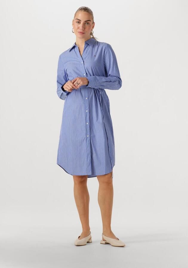 TOMMY HILFIGER Dames Jurken Ess Poplin Regular Shirt Dress Lichtblauw - Foto 4