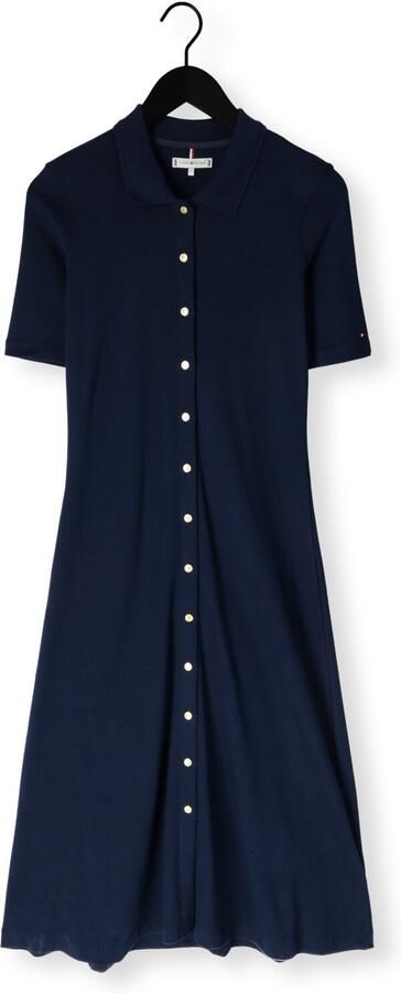 TOMMY HILFIGER Dames Jurken Gold Button F+f Midi Dress Donkerblauw - Foto 4