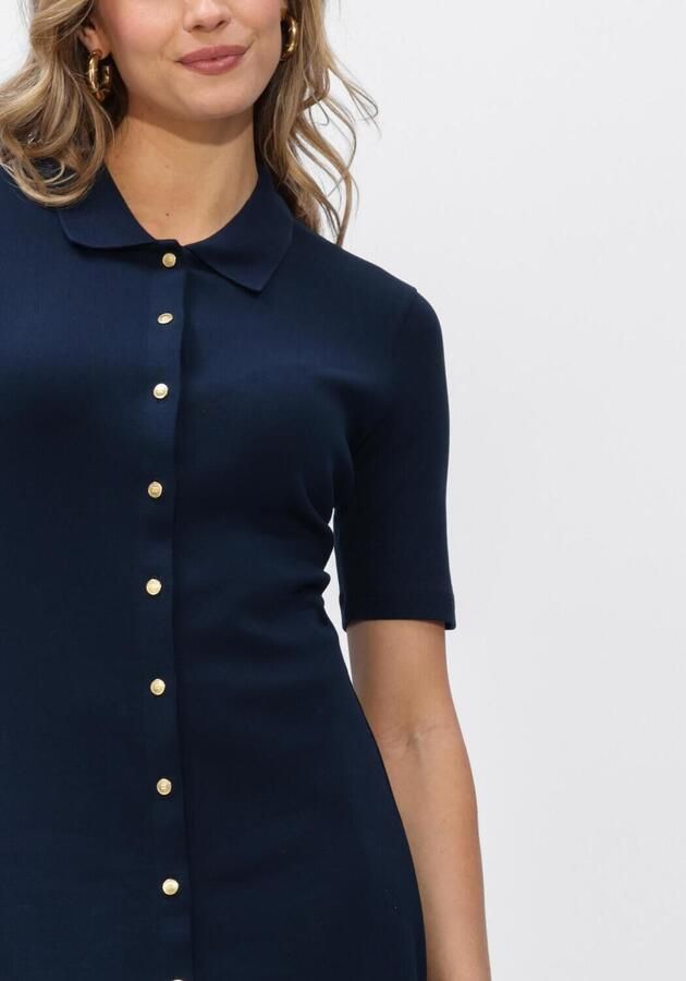 TOMMY HILFIGER Dames Jurken Gold Button F+f Midi Dress Donkerblauw - Foto 3