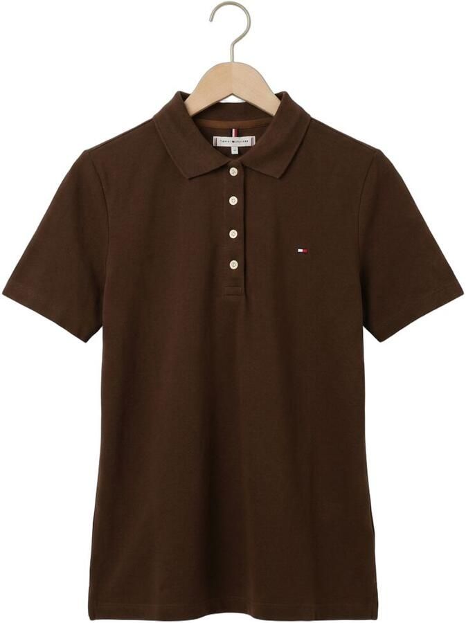 TOMMY HILFIGER Dames Tops & T-shirts 1985 Reg Pique Polo Bruin - Foto 2