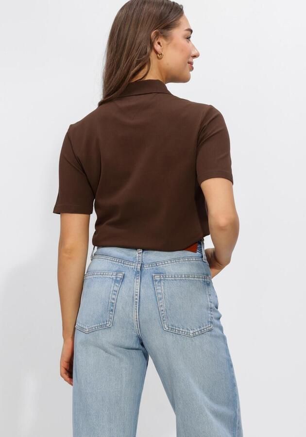 TOMMY HILFIGER Dames Tops & T-shirts 1985 Reg Pique Polo Bruin - Foto 3