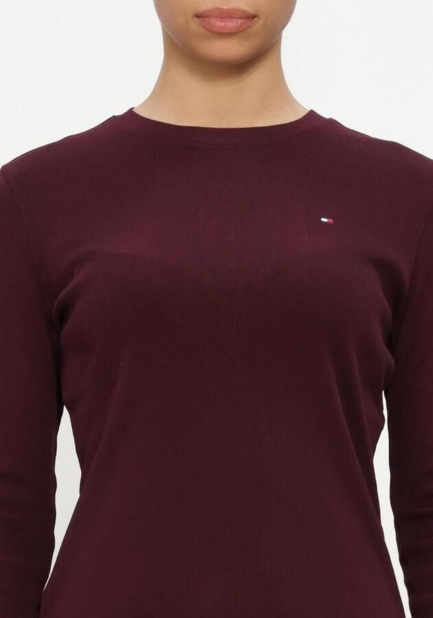 TOMMY HILFIGER Dames Tops & T-shirts Cody Slim C-nk L s T-shirt Bordeaux - Foto 2
