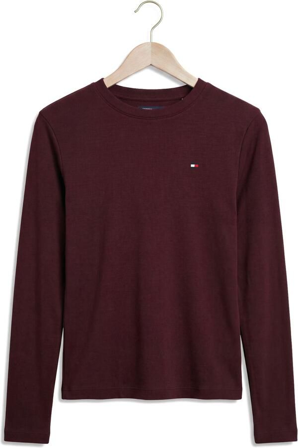 TOMMY HILFIGER Dames Tops & T-shirts Cody Slim C-nk L s T-shirt Bordeaux - Foto 4