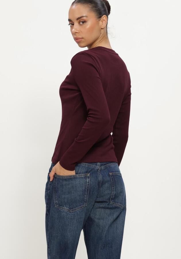 TOMMY HILFIGER Dames Tops & T-shirts Cody Slim C-nk L s T-shirt Bordeaux - Foto 3
