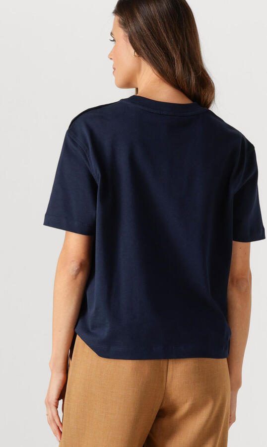 TOMMY HILFIGER Dames Tops & T-shirts Gold Btn Script Mdrn Ss Tee Donkerblauw - Foto 4