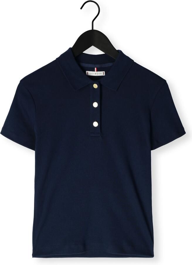 TOMMY HILFIGER Dames Tops & T-shirts Gold Button Slim Donkerblauw - Foto 2