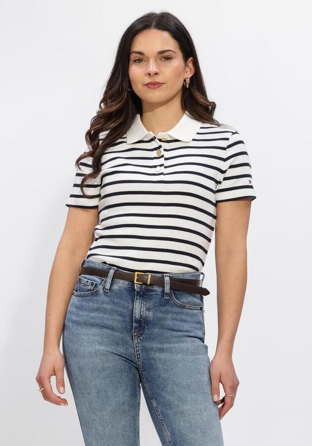TOMMY HILFIGER Dames Tops & T-shirts Gold Button Slim Multi