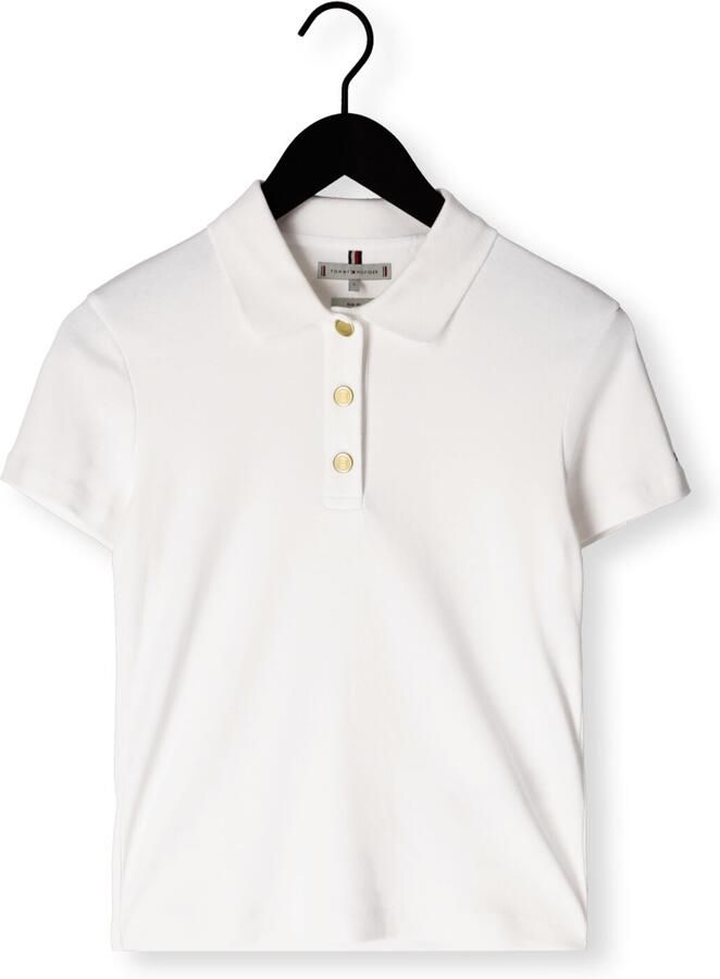 TOMMY HILFIGER Dames Tops & T-shirts Gold Button Slim Wit - Foto 2