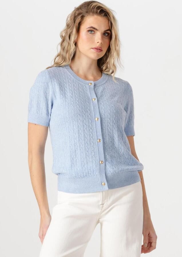 TOMMY HILFIGER Dames Tops & T-shirts Mini Cable C-nk Cardi Ss Blauw - Foto 4