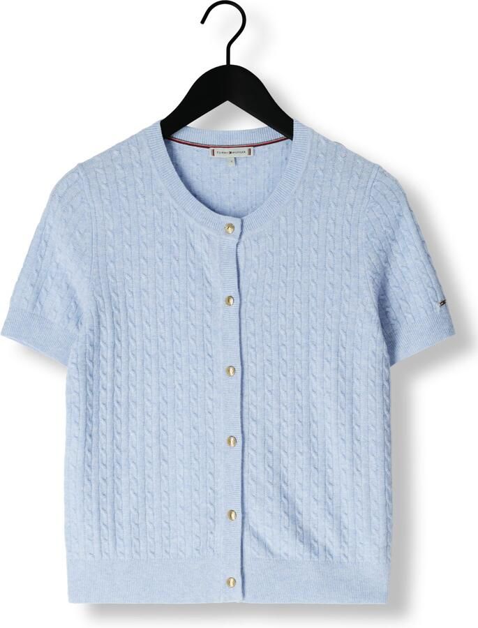 TOMMY HILFIGER Dames Tops & T-shirts Mini Cable C-nk Cardi Ss Blauw
