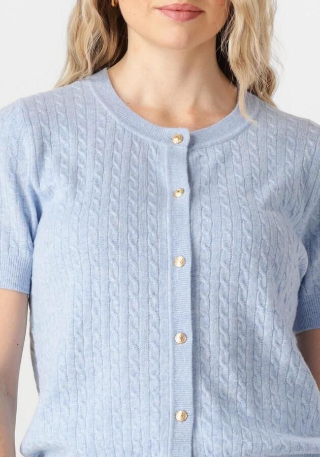 TOMMY HILFIGER Dames Tops & T-shirts Mini Cable C-nk Cardi Ss Blauw - Foto 3