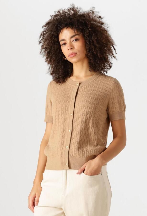 TOMMY HILFIGER Dames Tops & T-shirts Mini Cable C-nk Cardi Ss Bruin - Foto 4