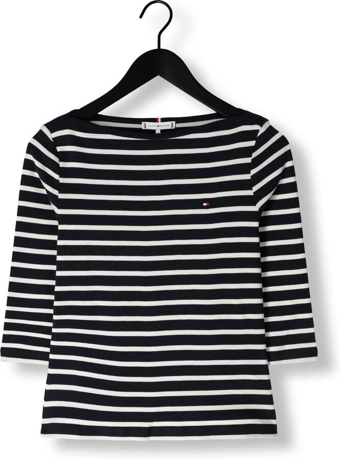Tommy Hilfiger Shirt met 3 4 mouwen NEW CODY SLIM BOAT-NK 3 4SLV met boothals en strepen