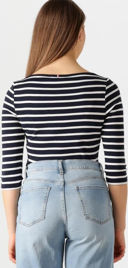 Tommy Hilfiger Shirt met 3 4 mouwen NEW CODY SLIM BOAT-NK 3 4SLV met boothals en strepen - Foto 3