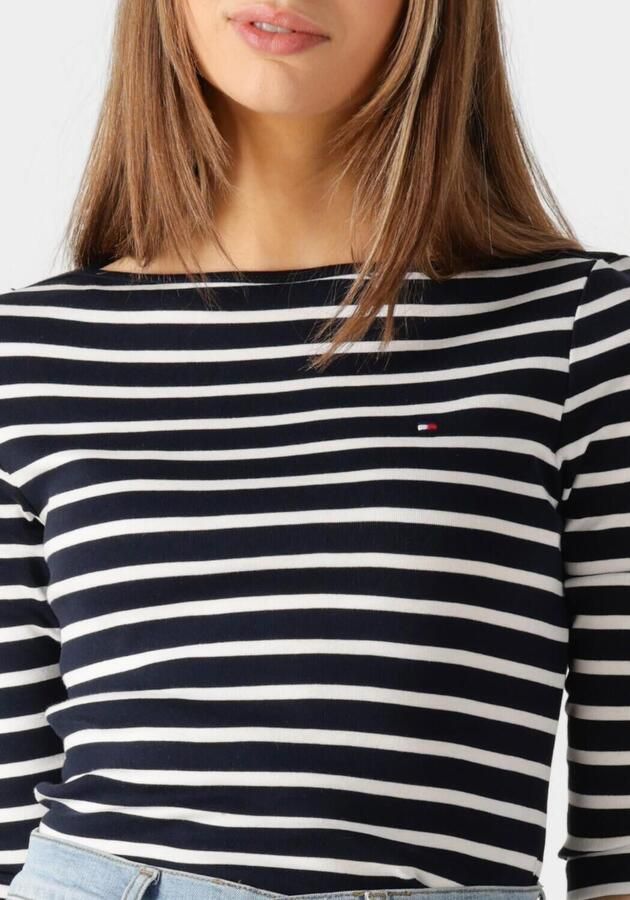 Tommy Hilfiger Shirt met 3 4 mouwen NEW CODY SLIM BOAT-NK 3 4SLV met boothals en strepen - Foto 2