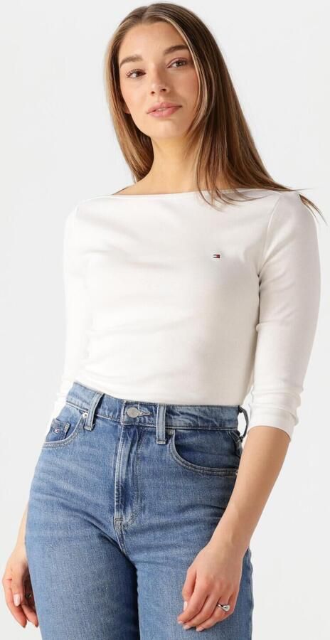 Tommy Hilfiger Shirt met 3 4 mouwen NEW CODY SLIM BOAT-NK 3 4SLV met boothals en strepen - Foto 4