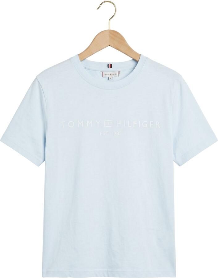 TOMMY HILFIGER Dames Tops & T-shirts Reg Corp Logo Lichtblauw - Foto 2