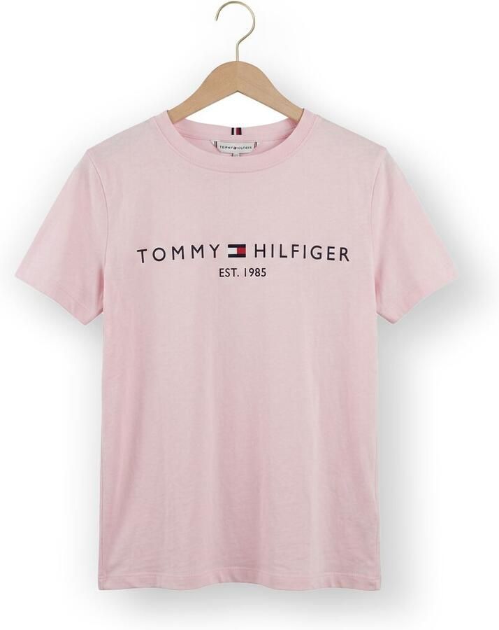 TOMMY HILFIGER Dames Tops & T-shirts Reg Corp Logo Lichtroze - Foto 2