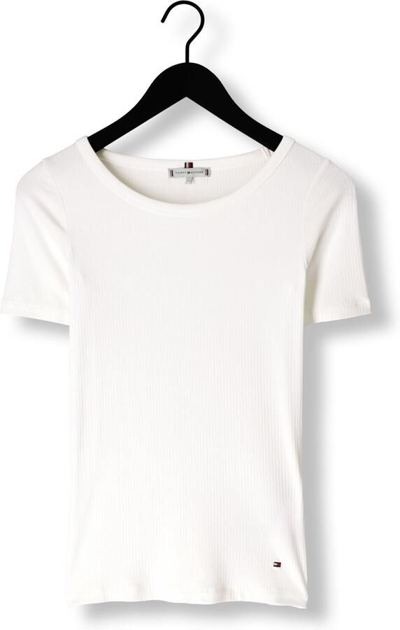 Tommy Hilfiger Shirt met ronde hals SLIM 5X2 RIB O-NK SS met discreet geborduurd logo - Foto 3