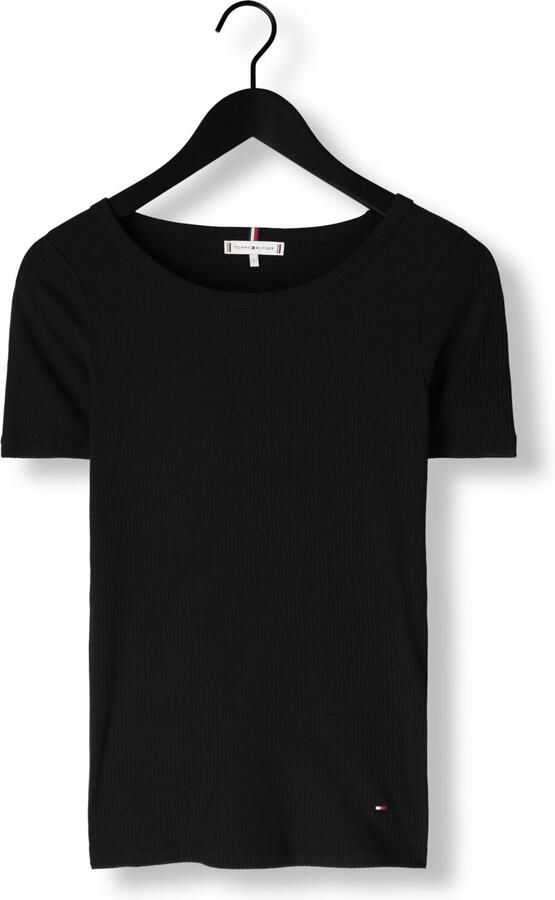 Tommy Hilfiger Shirt met ronde hals SLIM 5X2 RIB O-NK SS met discreet geborduurd logo - Foto 3