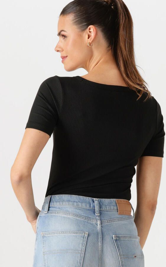 Tommy Hilfiger Shirt met ronde hals SLIM 5X2 RIB O-NK SS met discreet geborduurd logo - Foto 2