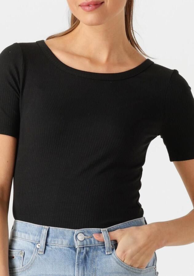 Tommy Hilfiger Shirt met ronde hals SLIM 5X2 RIB O-NK SS met discreet geborduurd logo