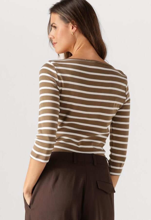 TOMMY HILFIGER Dames Tops & T-shirts Slim Cody Boat-nk 3 4slv Khaki - Foto 3