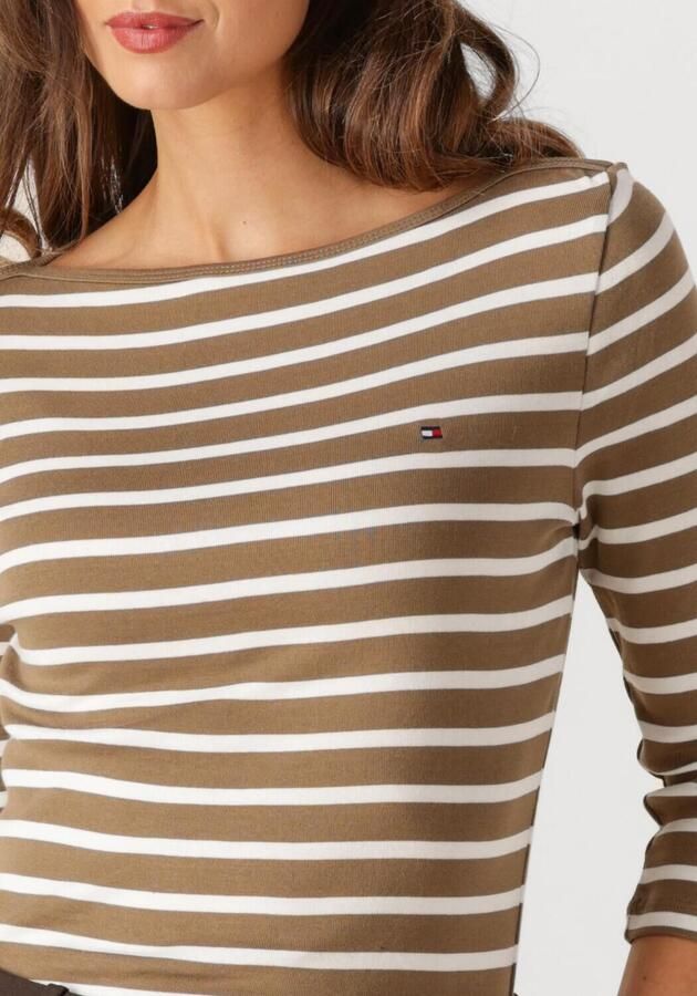 TOMMY HILFIGER Dames Tops & T-shirts Slim Cody Boat-nk 3 4slv Khaki - Foto 2