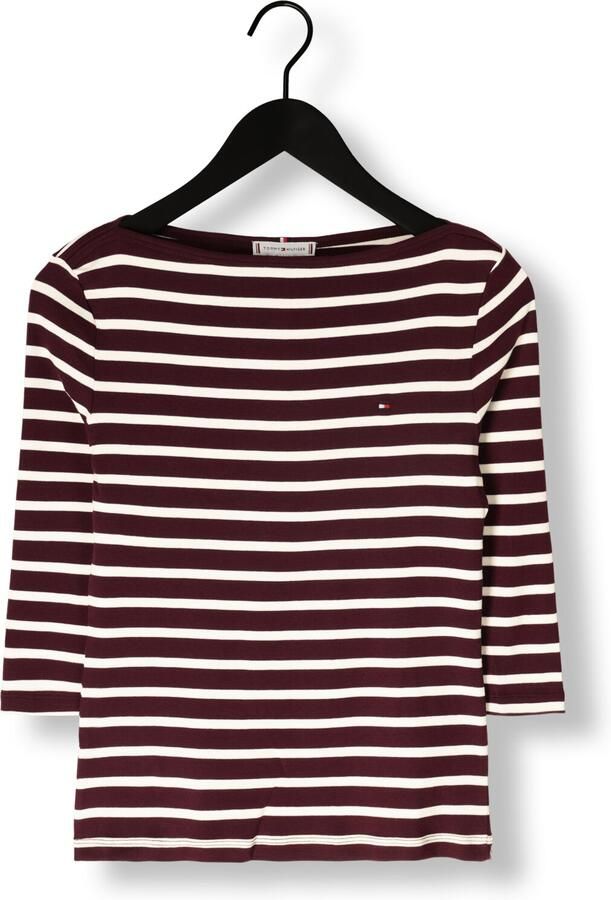 Tommy Hilfiger Shirt met 3 4 mouwen NEW CODY SLIM BOAT-NK 3 4SLV met boothals en strepen - Foto 2