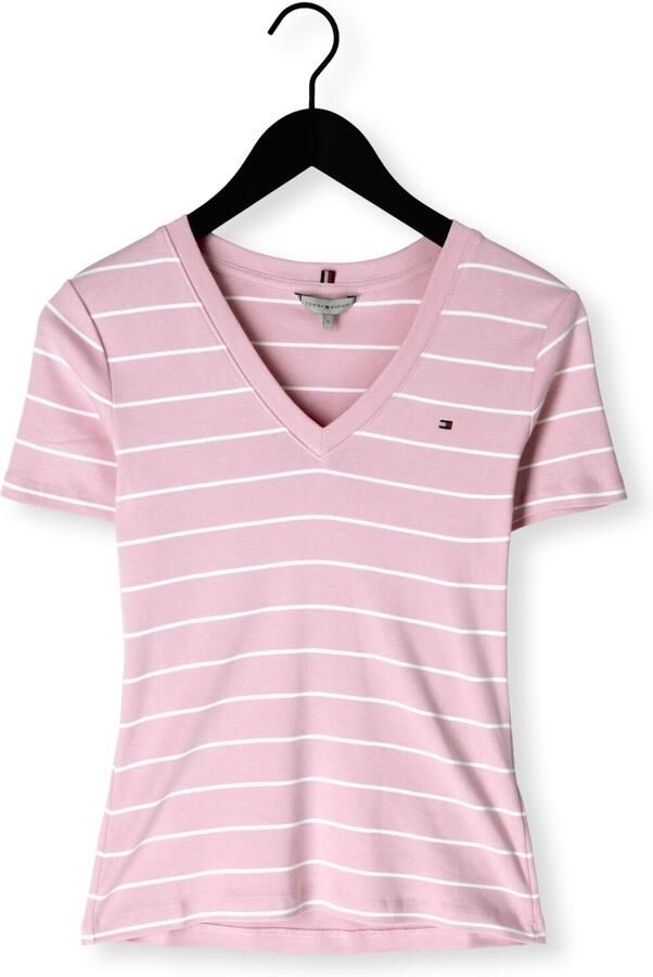 TOMMY HILFIGER Dames Tops & T-shirts Slim Cody V-nk Roze - Foto 4