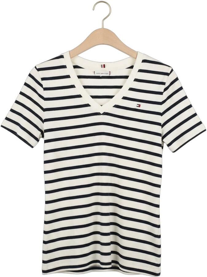 TOMMY HILFIGER Dames Tops & T-shirts Slim Cody V-nk Wit - Foto 2