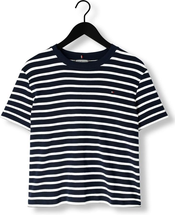 TOMMY HILFIGER Dames Tops & T-shirts Slim Henley Gb Scoop-nk Ls 1 Donkerblauw