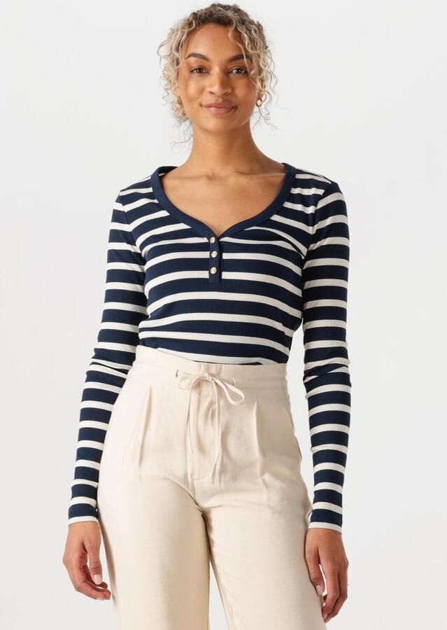 Tommy Hilfiger Shirt met lange mouwen SLIM HENLEY GB SCOOP-NK LS met ribstructuur met metalen label - Foto 4