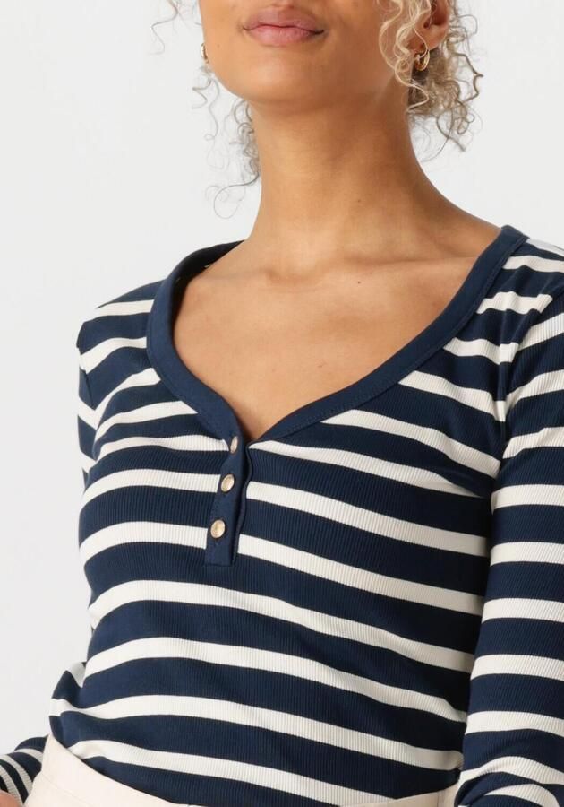 Tommy Hilfiger Shirt met lange mouwen SLIM HENLEY GB SCOOP-NK LS met ribstructuur met metalen label