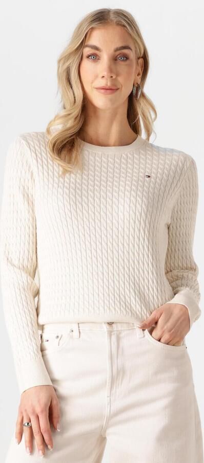 TOMMY HILFIGER Dames Truien & Vesten Co Cable Fine Cg Gebroken Wit - Foto 4